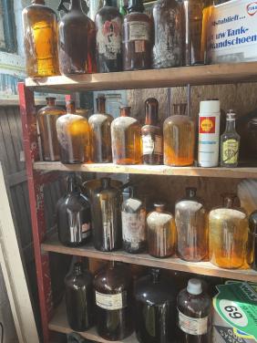 Partij apothekersflessen