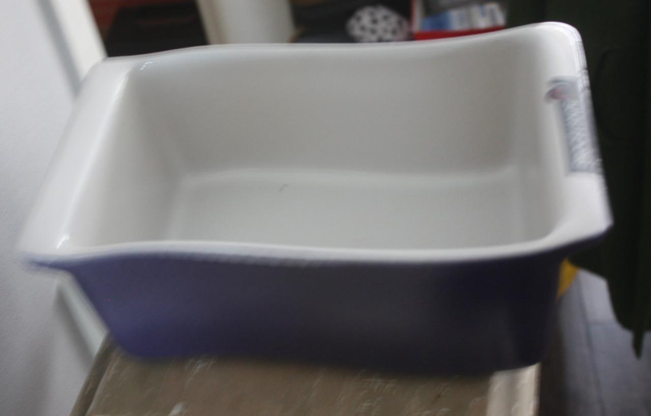 Blauw met grijze binnen kant