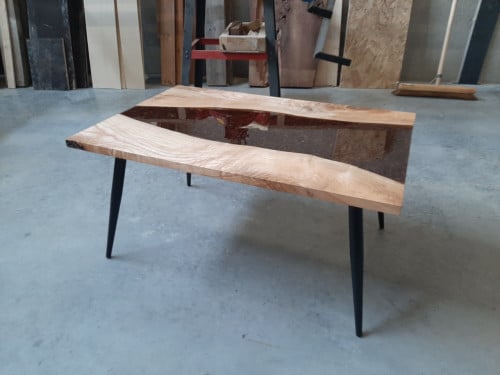 Epoxy koffiebonen tafel