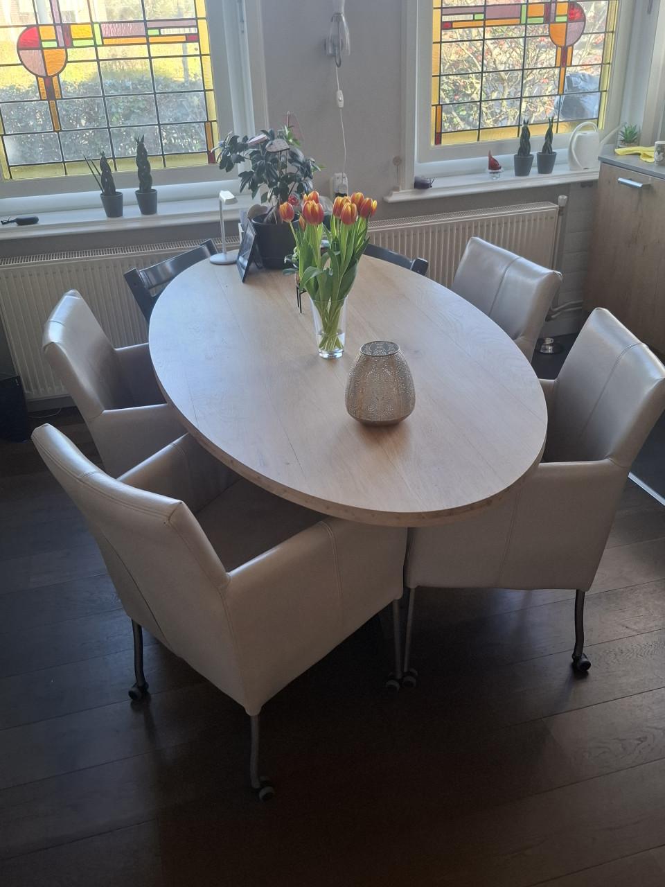 Eetkamer stoelen op wieltjes