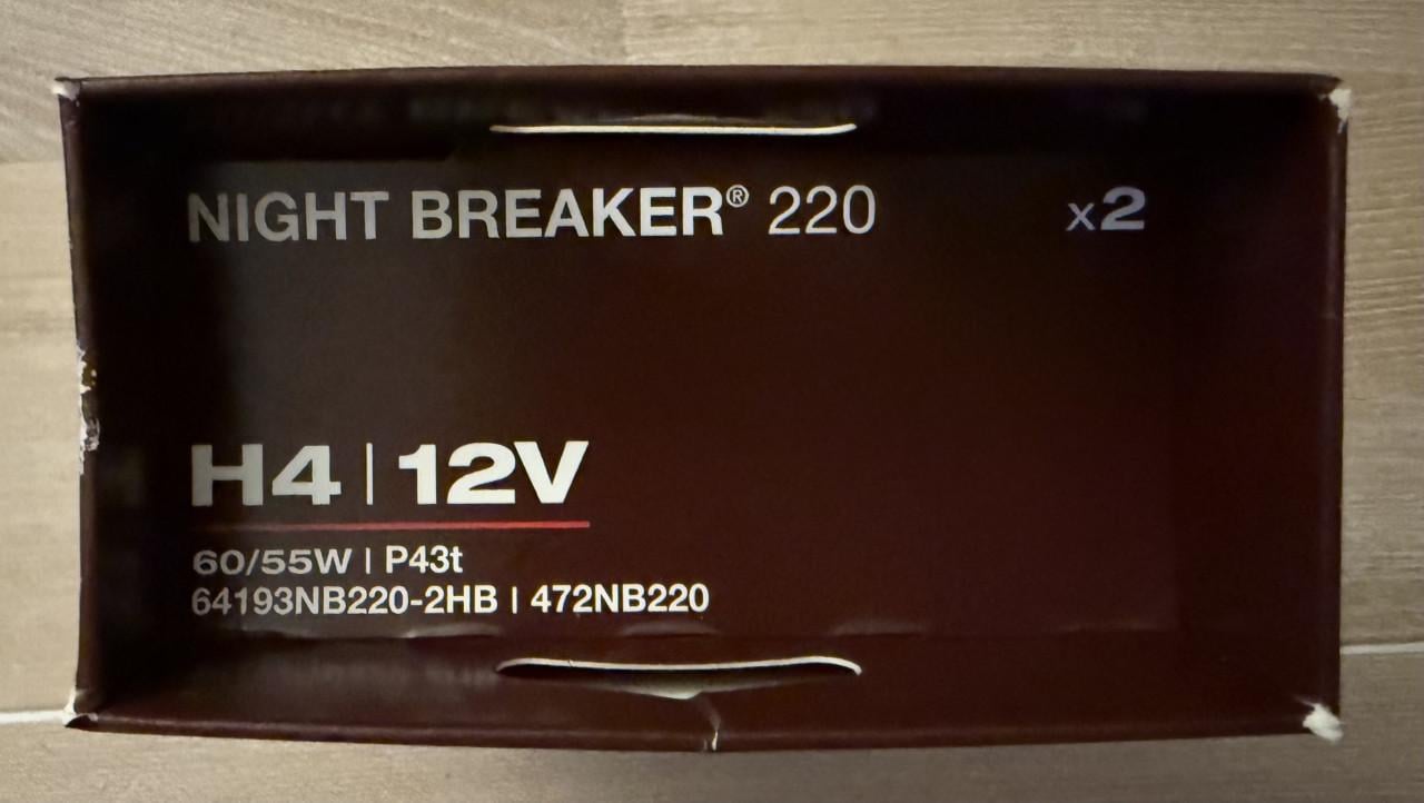 Osram H4 Night Breaker 220 autolampen.