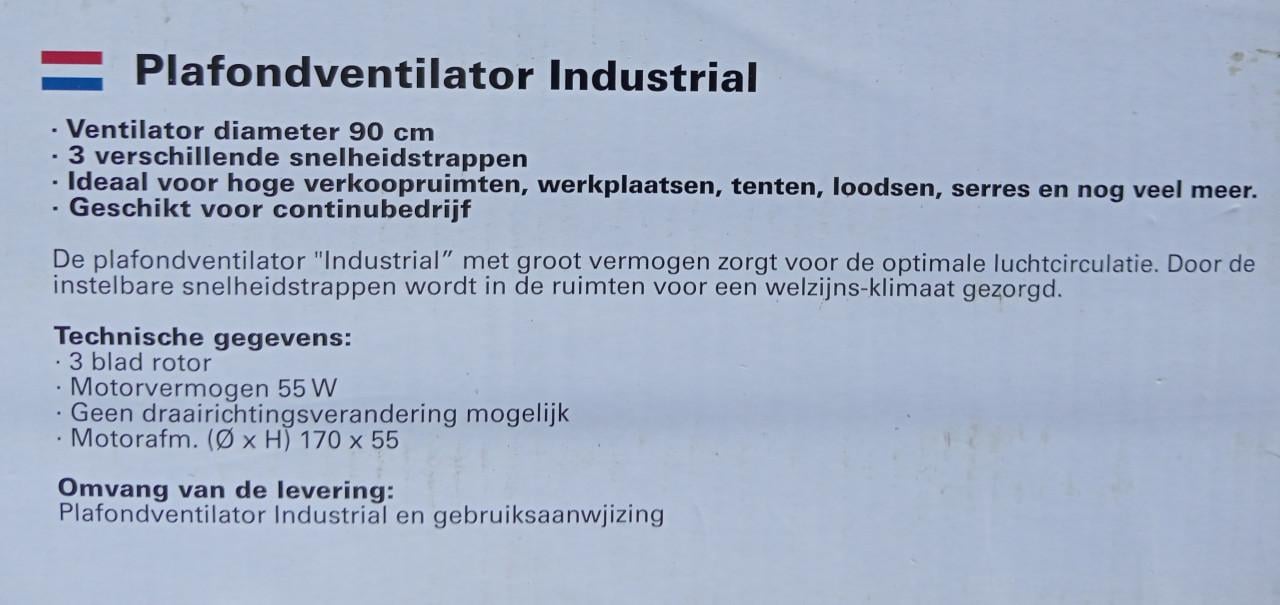 Conrad Industriele plafondventilator