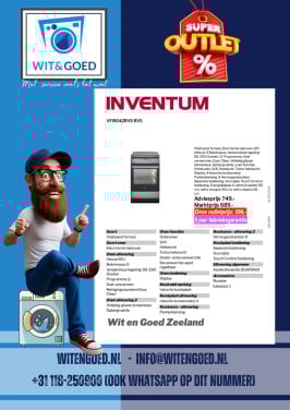 Inventum fornuis, 5 jaar fabrieksgarantie (Outlet/nieuw)