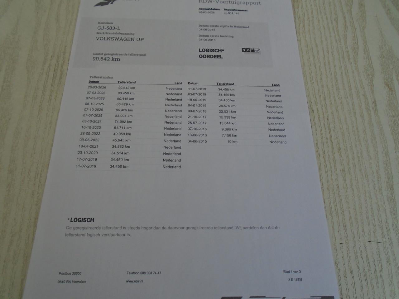 VW Up! 1.0 Take Up!