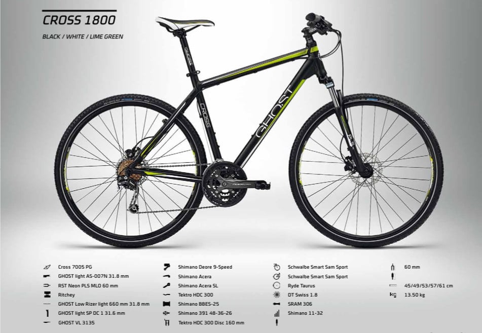 Mountainbike Ghost Cross 1800