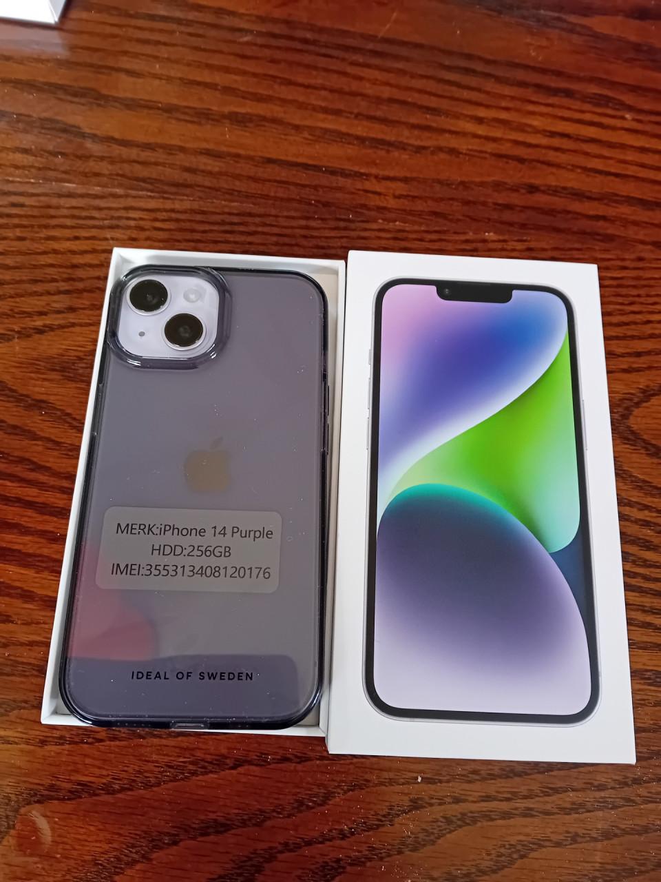 I Phone 14 Purple In Zeer Perfecte Staat