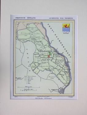 Hist. gem. kaarten gemaakt door J. Kuyper, nu in kleur Tholen en St. Phi.l