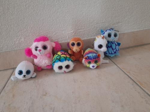 7 x Mini ty knuffels (z.g.a.n.)