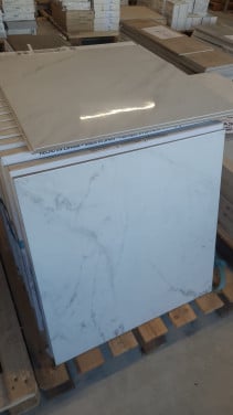 3030-108 Marmerlook tegels, glanzend wit, 60x60 cm, per m² van € 49,95 voor