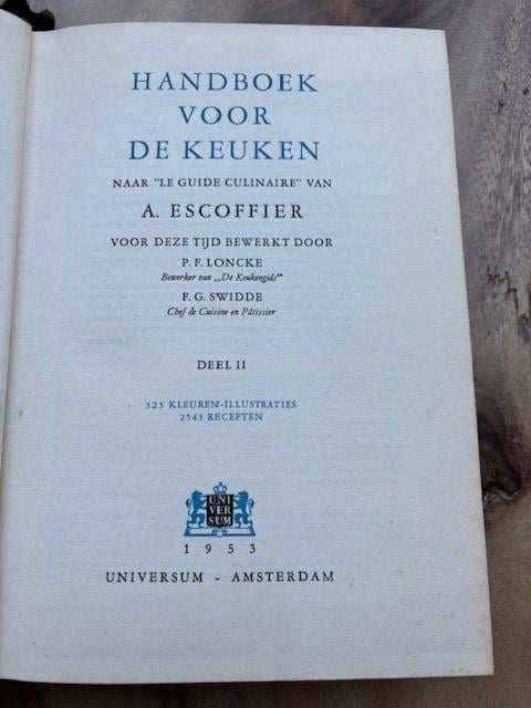 Unieke set Auguste Escoffier Handboeken