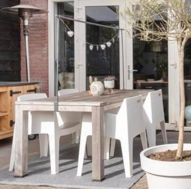 Tuintafel met stoelen