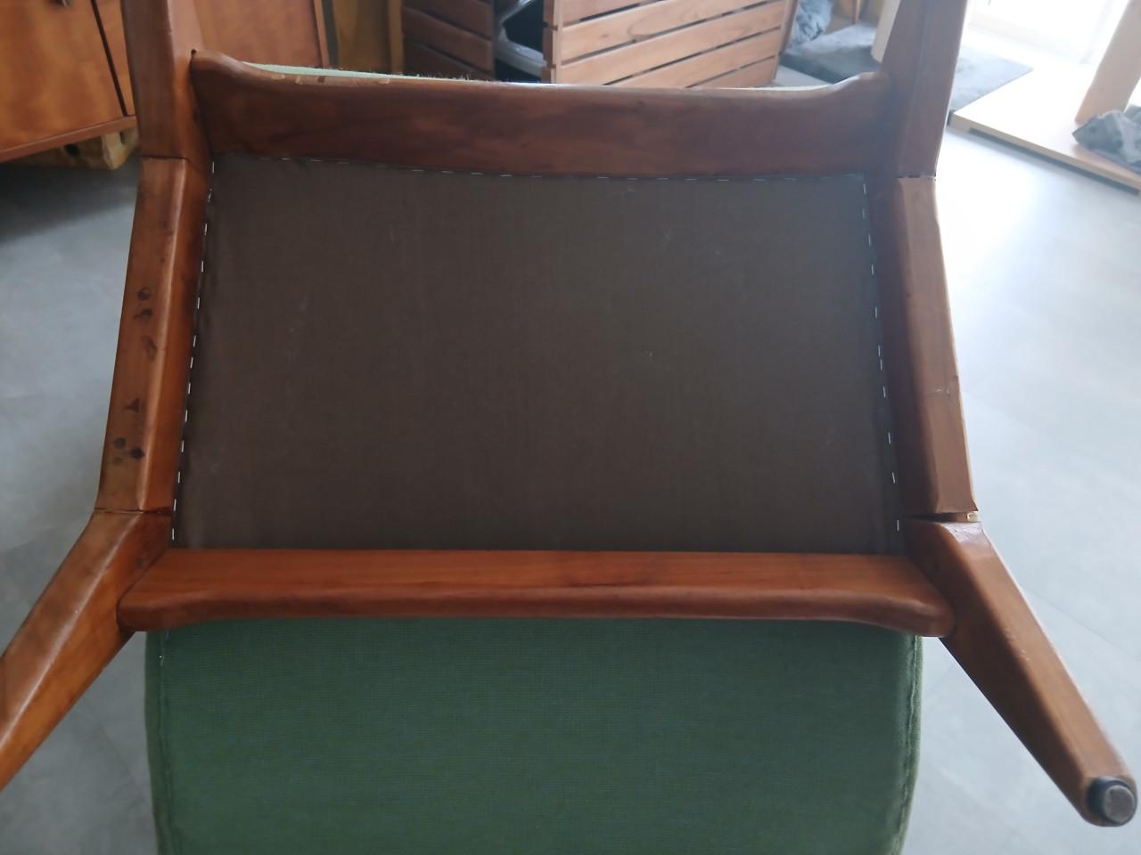 Te koop mooie groene fauteuil uit de jaren 60