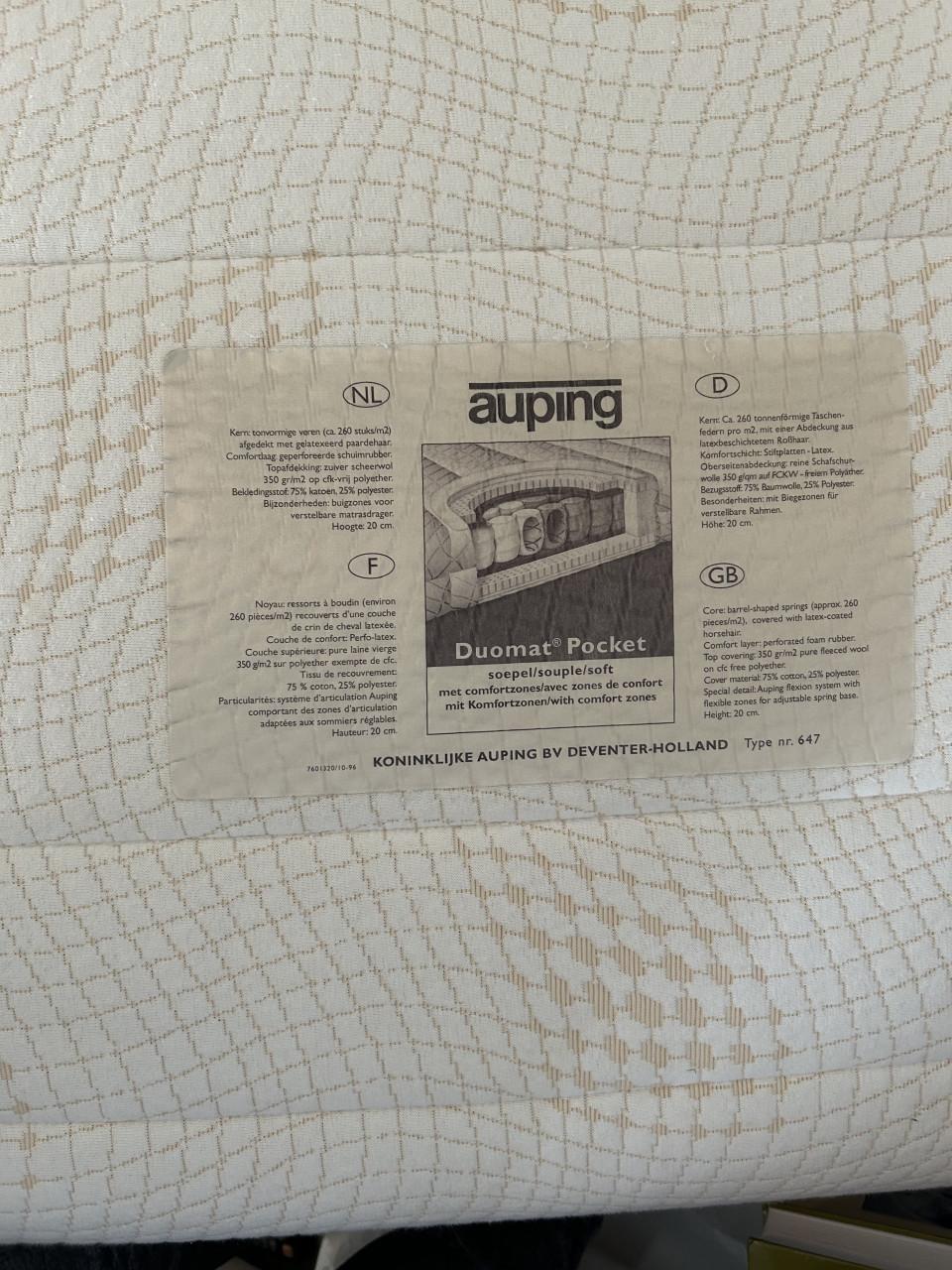 Aupingbed + Matrassen