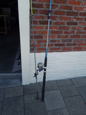 Te koop een mooie hengel plus molen