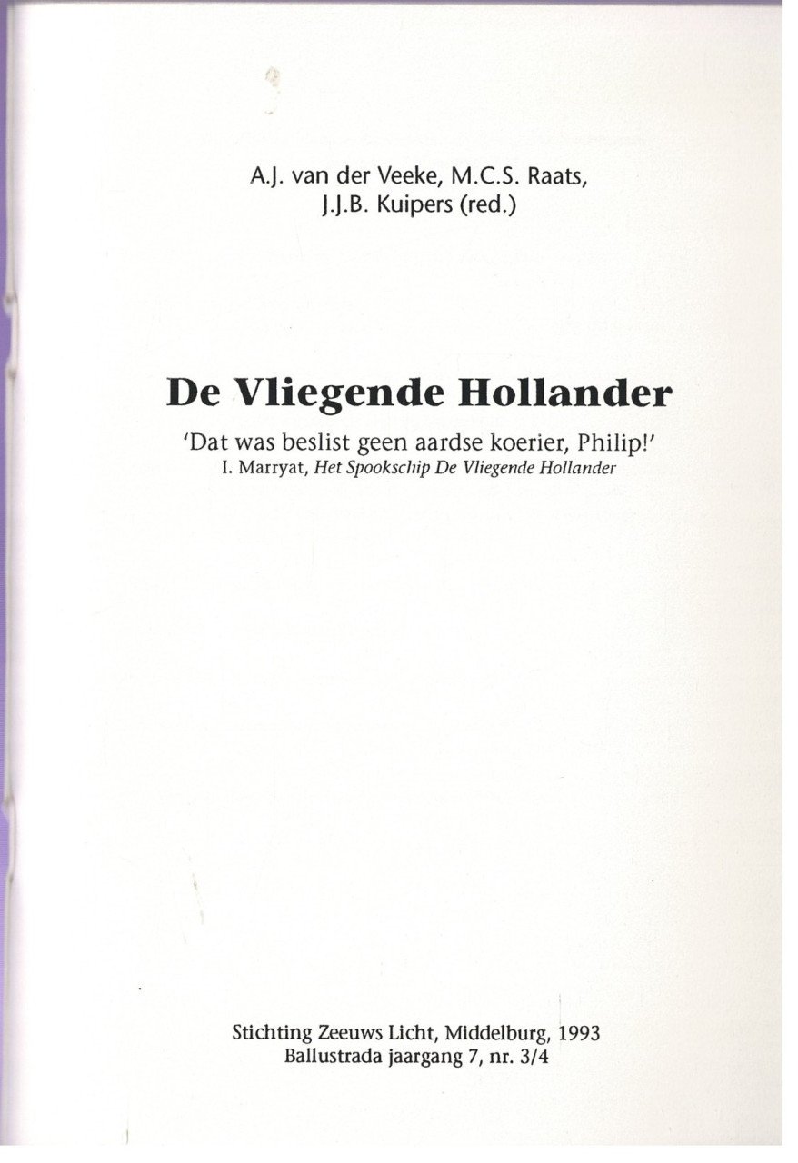 De Vliegende Hollander, Het spookschip