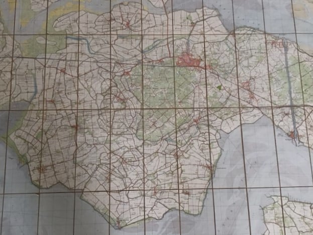 Oude topografische kaart Zuid-Bev.