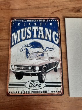 Mustang metalen bord 20 x 30 cm