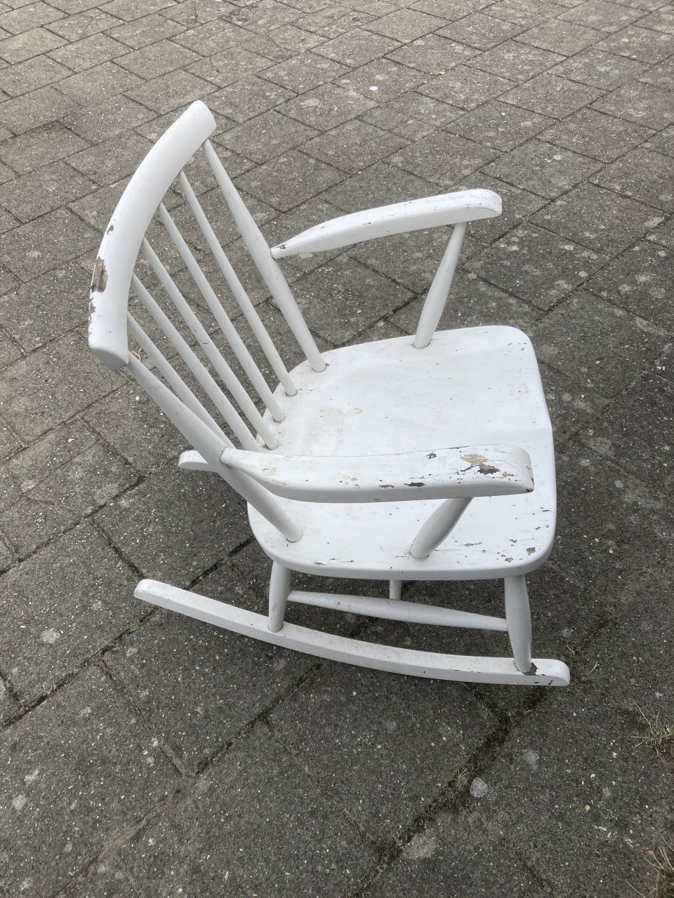 Houten schommelstoel