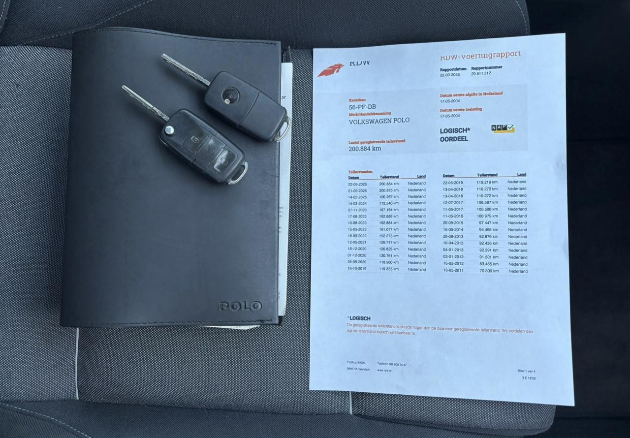 Volkswagen Polo 1.4 FUN 55KW 2004 Zwart | CROSS-UITVOERING | NIEUWE APK!