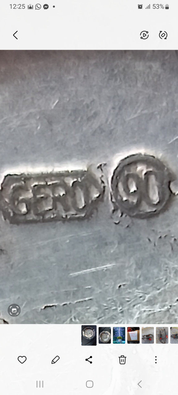 Verzilverde asbak | GERO 90 |