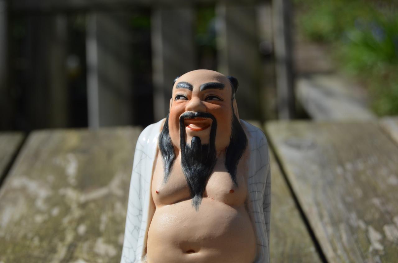 2 Beeldjes zgn. 'Immortals' China, laat 20e eeuw. Prima cond.