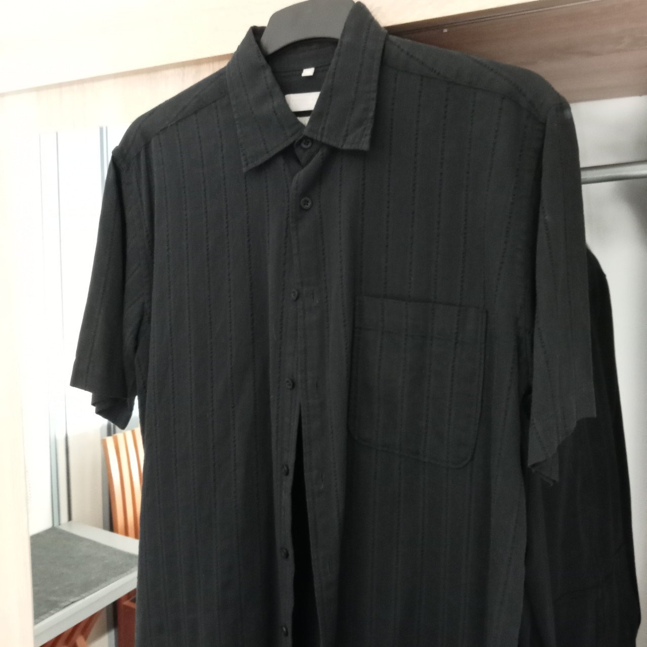 Nieuwe kleding, zomer blouse,s voor mannen, zwarte spijkerstof, etc.maat 40