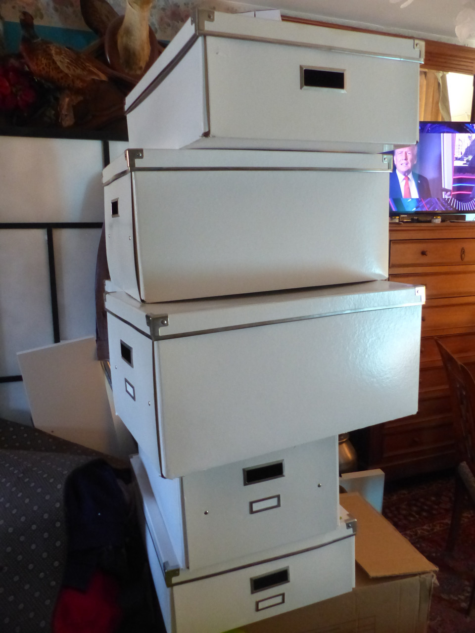 Opbergdozen opbergboxen 6 dozen Ikea karton prima staat wit type Kassett