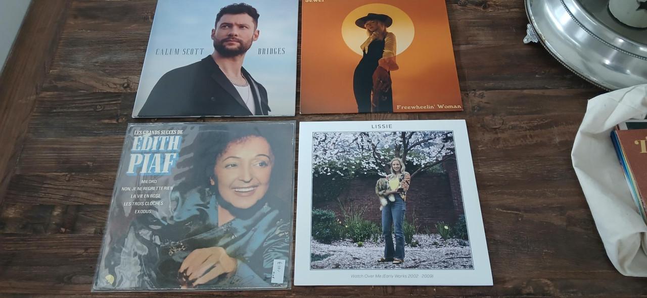 Tas met 20 LP’s / vinylplaten – diverse titels – € 100,- 🎶