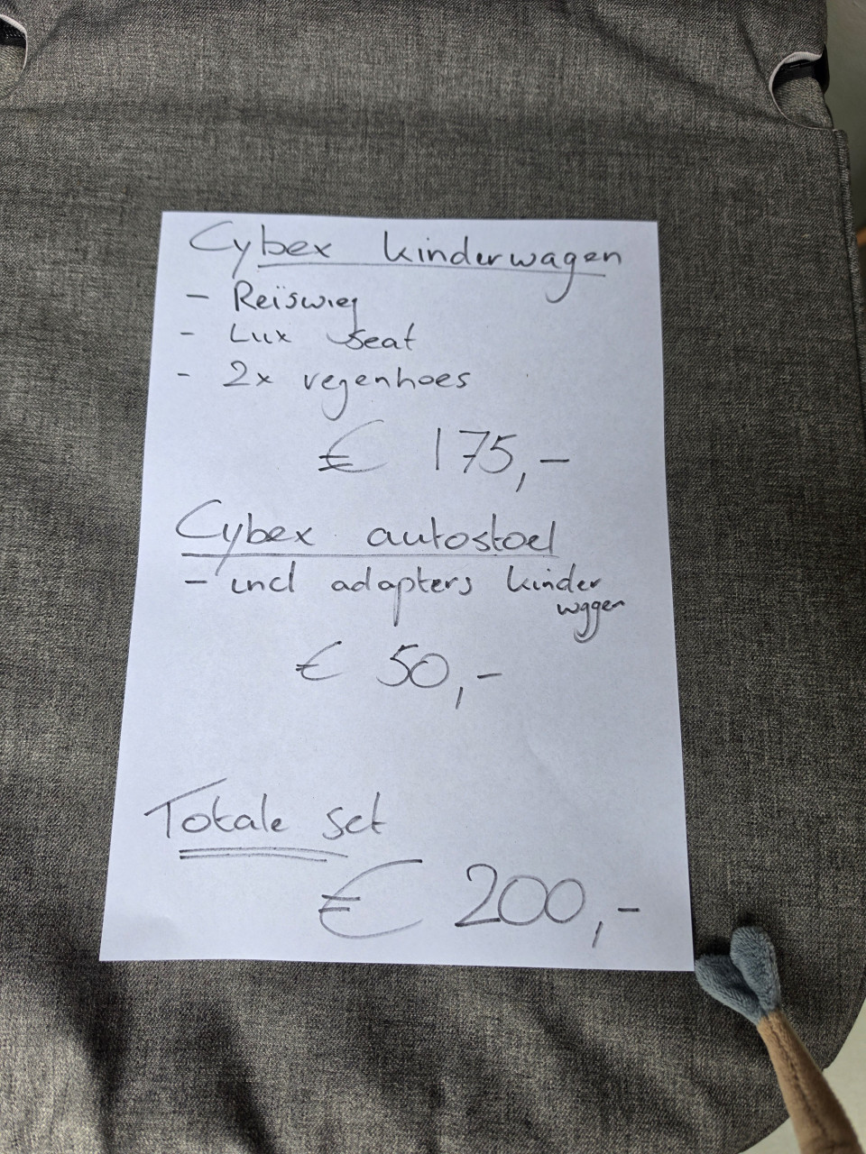 Cybex kinderwagen en autostoel