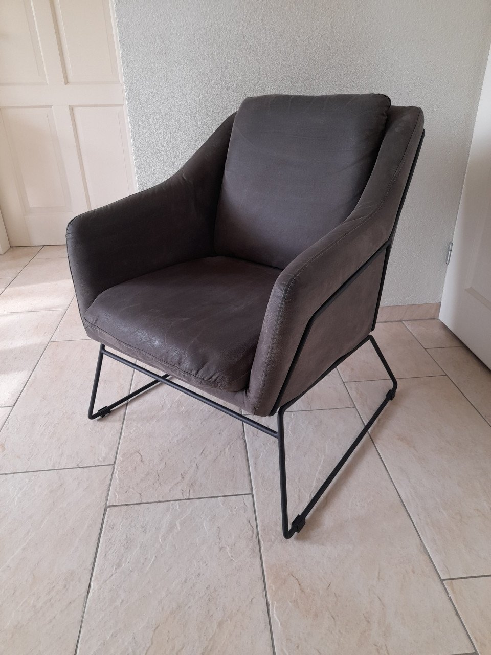 Leuke  Fauteuil  ( in goede staat )  Kleur  grijs / groen