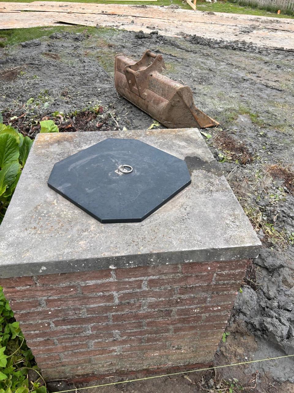 Hardstenen regenbak steen