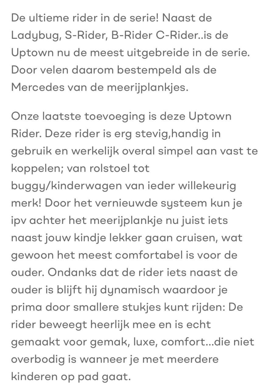 Cozy Uptown Rider meerijd stoeltje te koop