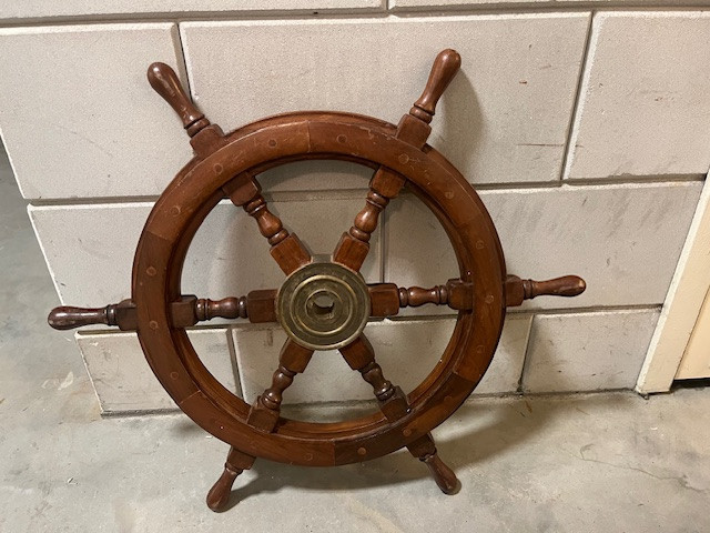 Houten Stuurwiel Boot Mahonie Nauticalia Londen