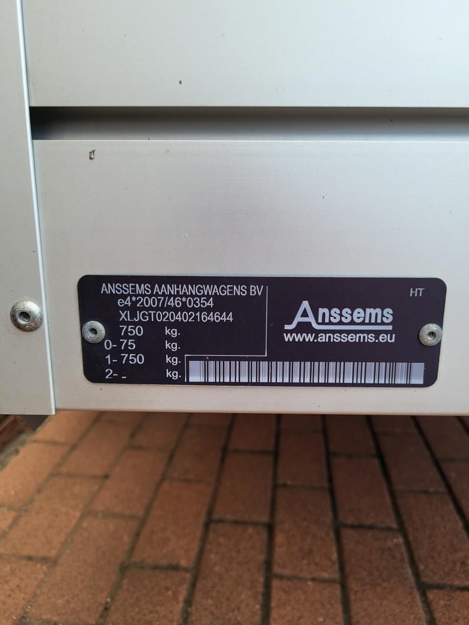 Anssems GT750 HT bagagewagen kar 750 kg zeer nette staat