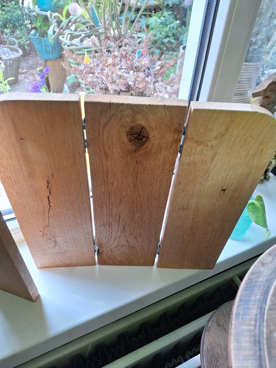 2 x houten decoratie