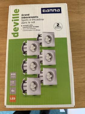 Grond inbouwspots 6 stuks