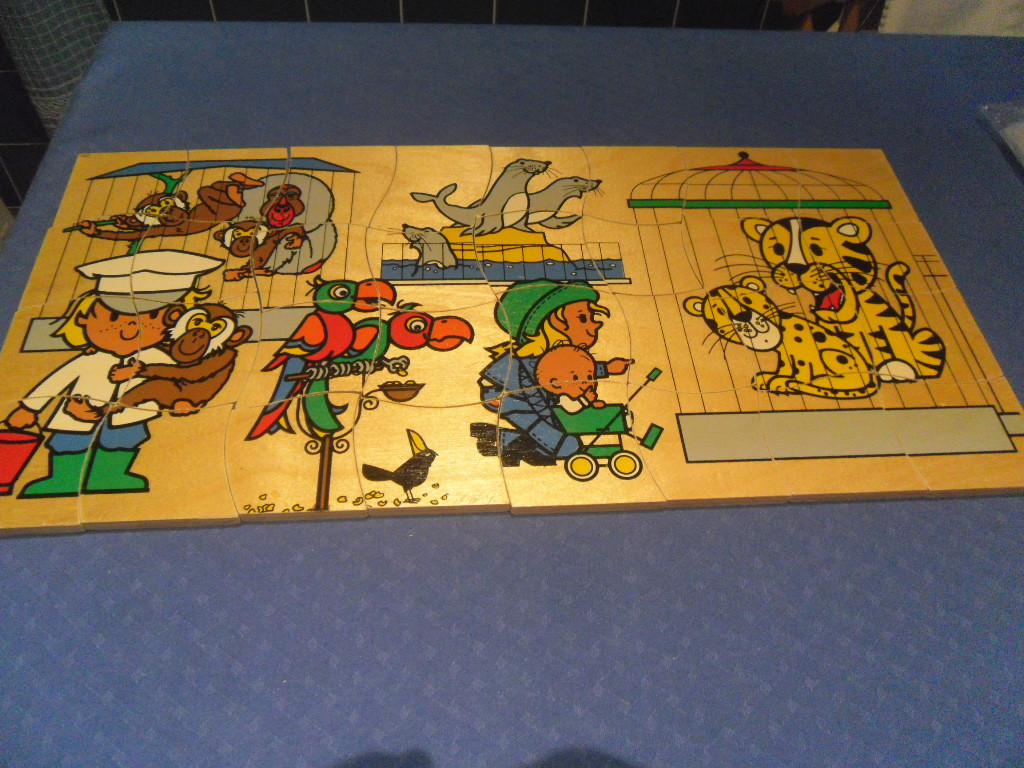GROTE HOUTEN PUZZEL IN KIST 60 X 90 CM IN 3 DELEN