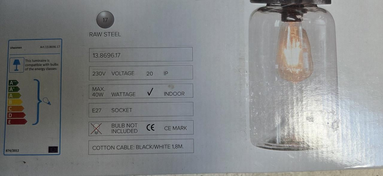 Hanglampen industrieel 2 stuks