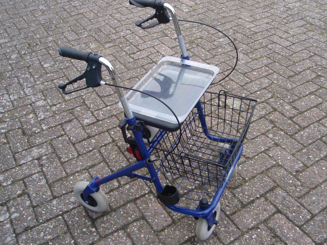 Nieuw Premis Provo opvouwbare rollator met zitje dienblad mand + stokhouder
