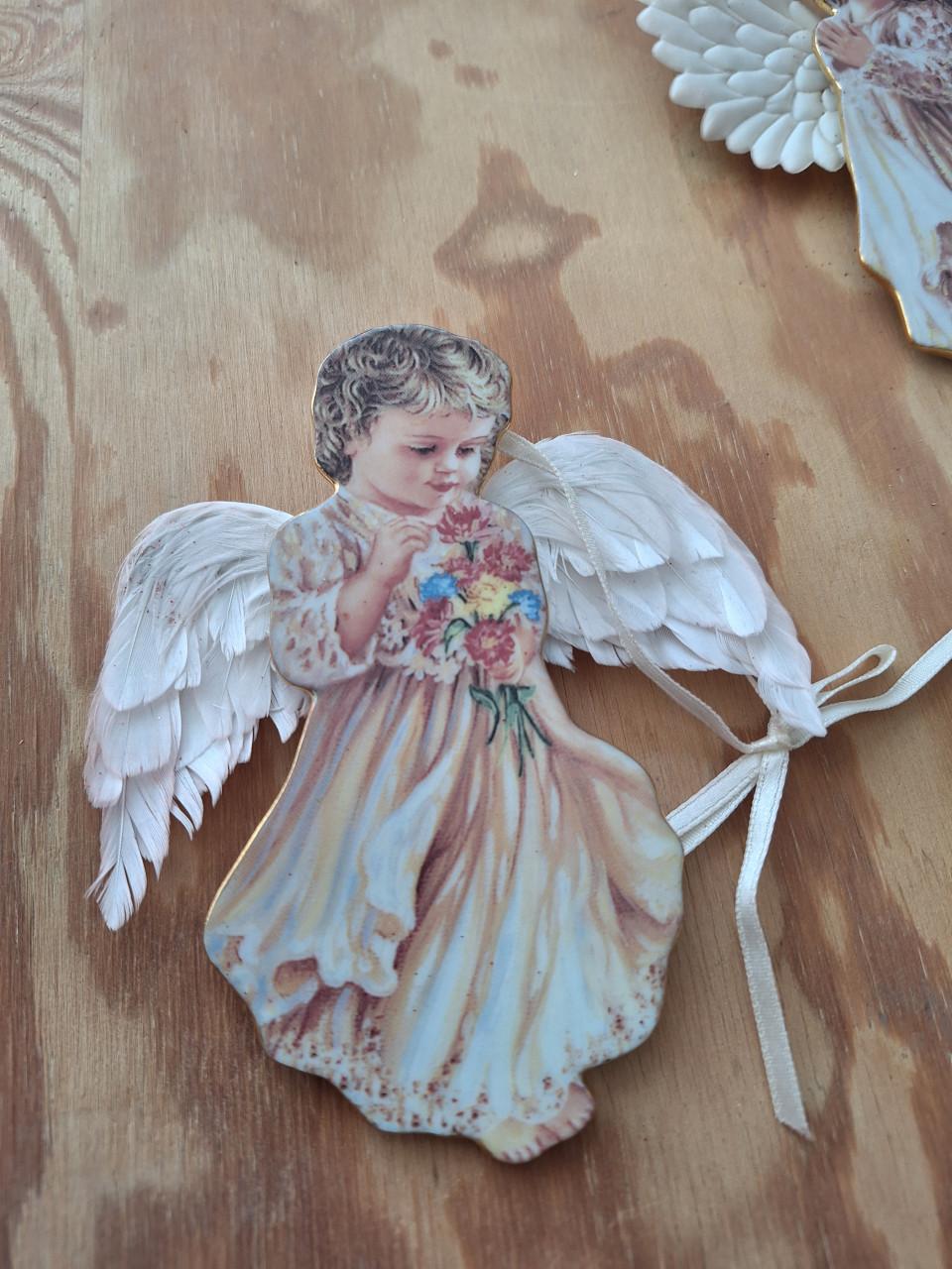 Retro porseleinen engelen