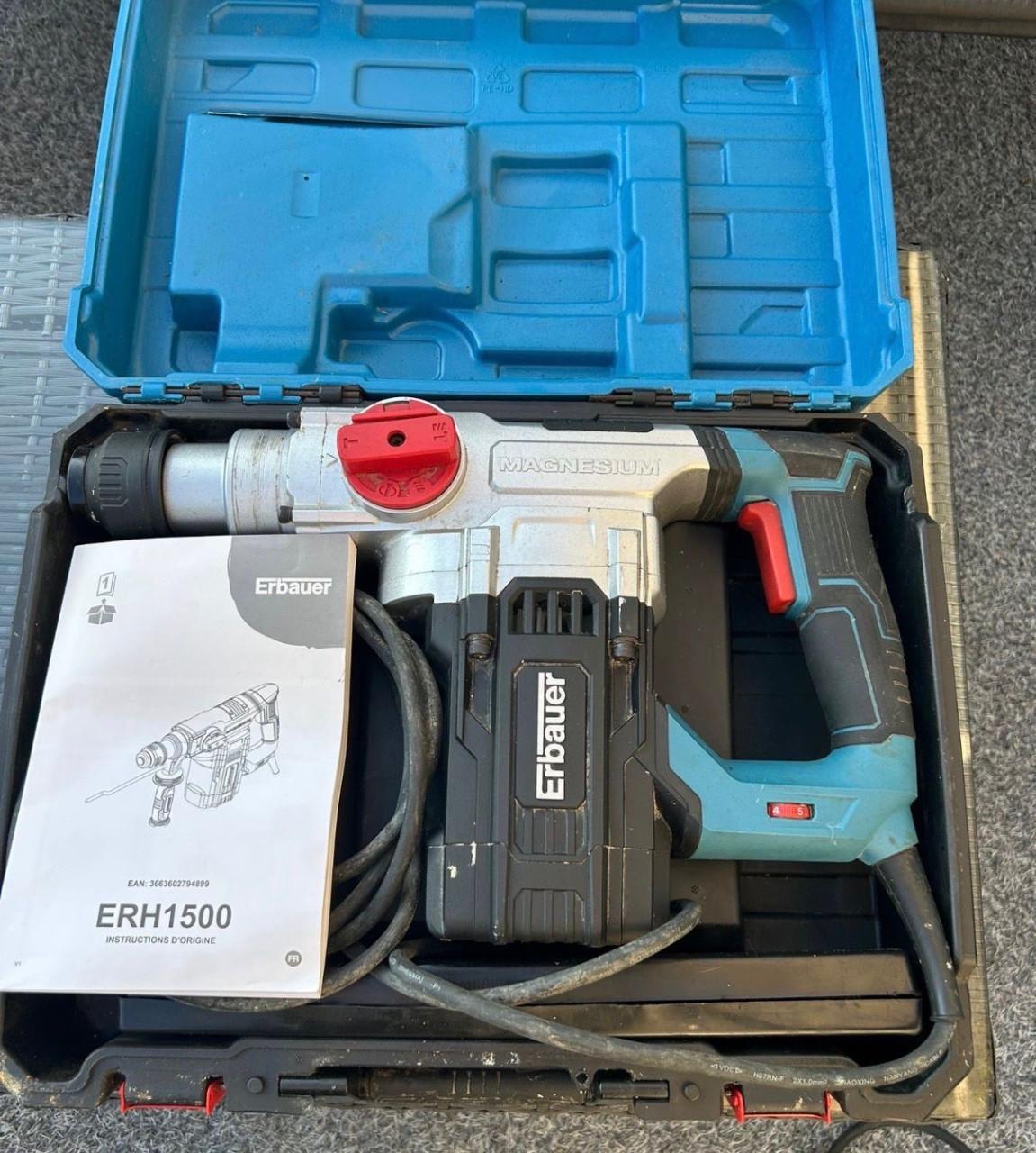 Erbauer Boorhamer ERH1500 - Gebruikt, compleet met toebehore