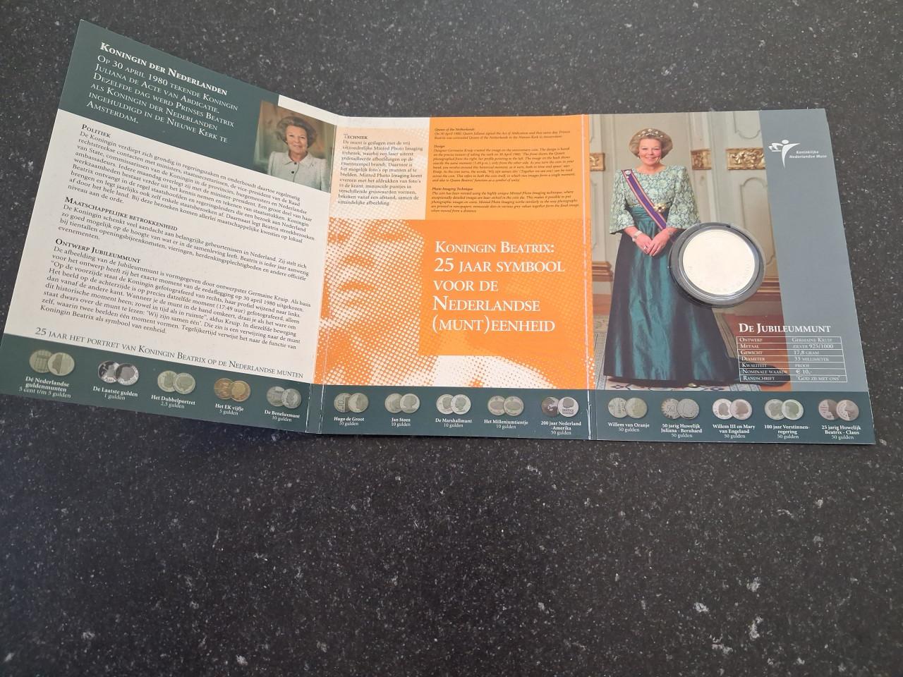 Zilveren tientje Beatrix