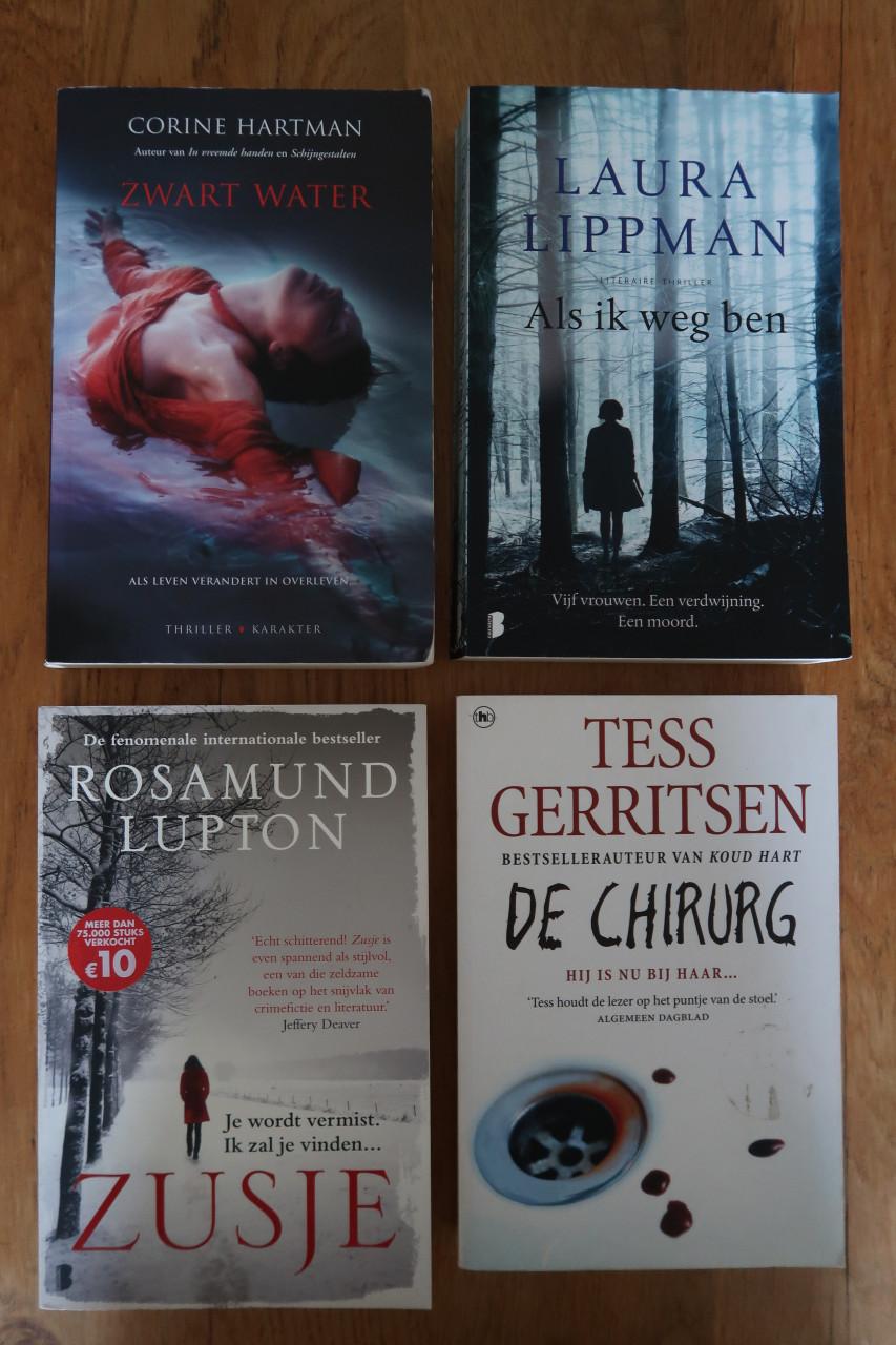 4 Verschillende Thrillers  voor maar €1,00 per stuk