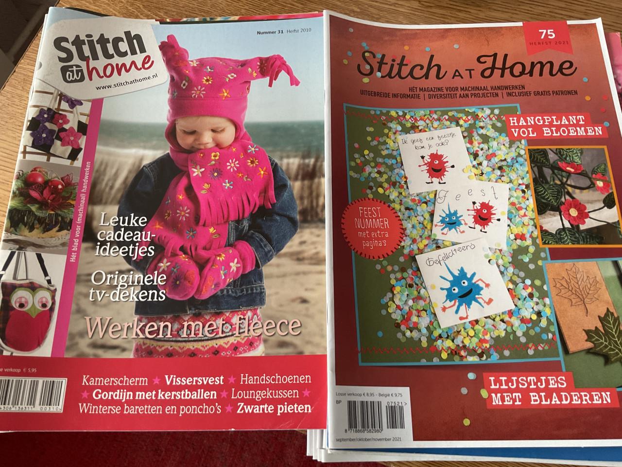 Hobby tijdschriften Stitch at Home borduren.