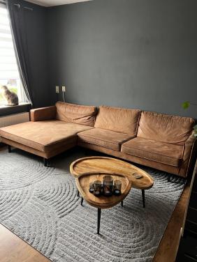 Comfortabele en nog mooie hoekbank