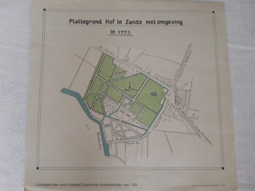 Kaart Hof te Zande ( Kloosterzande)