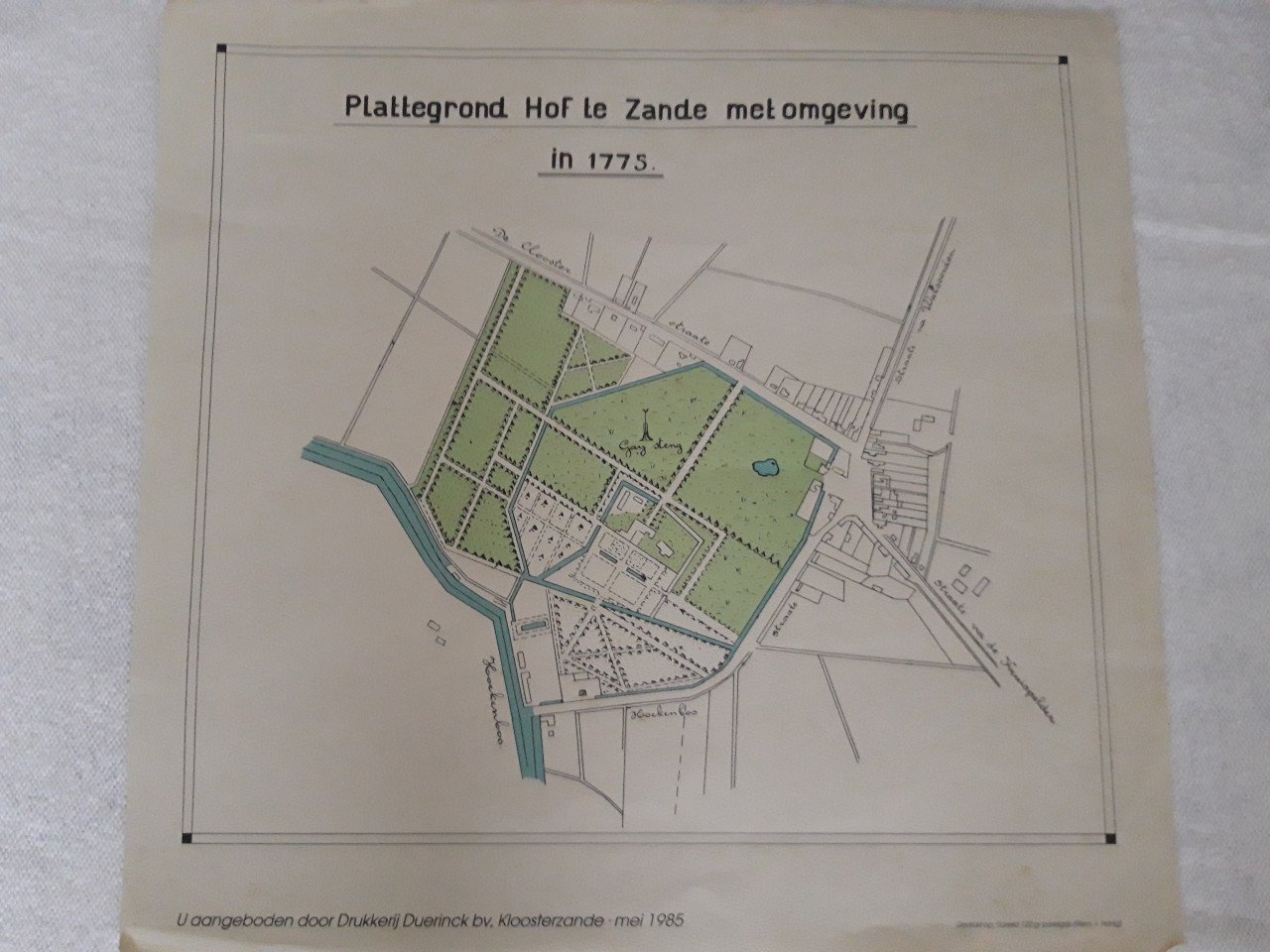 Kaart Hof te Zande ( Kloosterzande)