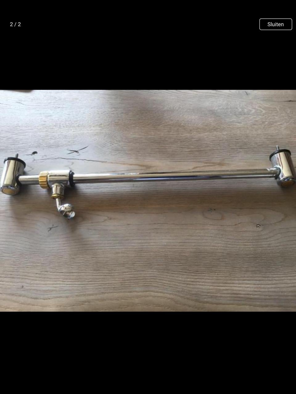 Zgan douche glijstang/houder