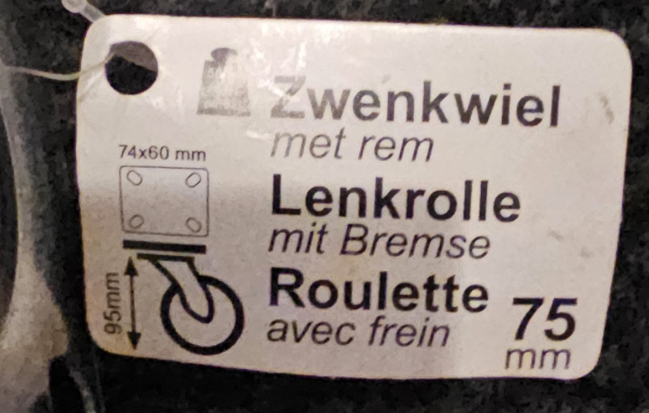 Zwenk wieltjes met rem