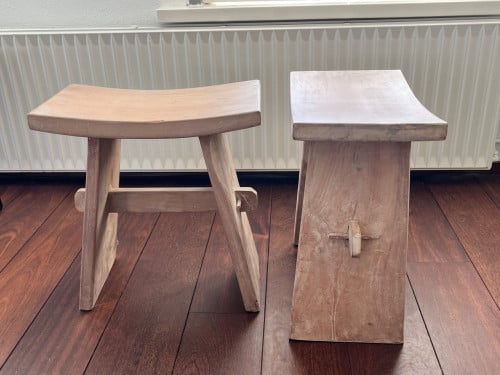 Teakhouten krukjes